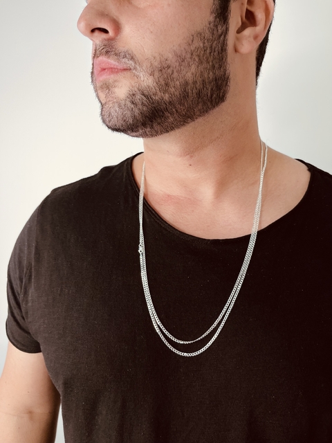 Corrente Grumet 2mm 70cm - Prata 925 - comprar online