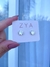 Brinco Ponto de Luz Redondo com Zircônia Cravejada Cristal 8mm - Prata 925 na internet