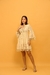 Vestido Curto Boho Bordado e Rendado
