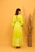 Imagem do Vestido Longo Verde Boho Bordado e Rajado