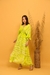 Vestido Longo Verde Boho Bordado e Rajado