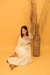 Vestido Longo Branco Boho Listrado com Leise - comprar online
