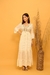 Vestido Longo Branco Boho Listrado com Leise na internet