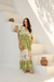 Vestido Longo Verde Boho Premium com Renda e Lurex