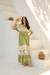 Vestido Longo Verde Boho Premium com Renda e Lurex na internet