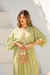 Vestido Longo Verde Boho Premium com Bordado e Manga Morcego - comprar online