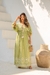 Vestido Longo Verde Boho Premium com Bordado e Manga Morcego