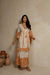 Vestido Longo Boho Salmão com Babados e Laise