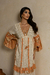 Vestido Longo Boho Salmão com Babados e Laise - comprar online