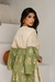 Vestido Longo Boho Verde com Laise e Babado na internet