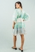 Vestido Curto Boho Verde Água com Estampa em Lurex e Tassels na internet