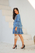 Vestido Jeans Curto Azul com Bordado e Manga Longa na internet