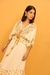 Vestido Longo Boho Branco com Lurex e Aplique de Perolas - comprar online