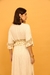 Imagem do Vestido Longo Boho Branco com Lurex e Aplique de Perolas