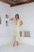 Imagem do Vestido Longo Boho Rosa com Bordado de Flor e Tassel