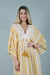Vestido Longo Boho Amarelo com Aplique de Franja e Tassel - comprar online