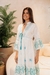 Vestido Longo Boho Azul Claro Estampado e Detalhes em Paetê - comprar online