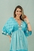 Vestido Longo Boho Azul com Lese e Espelhos - comprar online