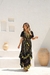 Vestido Longo Boho Preto com Detalhes Espelhados e Tassel na internet
