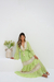 Vestido Longo Boho Verde com Detalhes em Renda e Lurex na internet