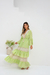 Vestido Longo Boho Verde com Detalhes em Renda e Lurex - comprar online