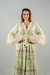 Vestido Longo Boho Verde com Rendas e Perolas - comprar online