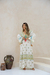 Vestido Longo Boho Branco com Bordados Coloridos