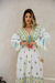Vestido Longo Boho Branco com Bordados Coloridos - comprar online