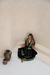Imagem do Vestido Longo Boho Preto com Bordados Florais Coloridos