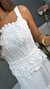 Vestido Longo com Babados em Renda Bordada - comprar online