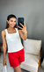 Blusa Decote Quadrado em Alfaiataria Premium - Branco - loja online