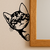 Figura Decorativa Gato Calado Mdf 40x28 cm Deco