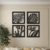 Cuadro Decorativo Hojas Tropicales Mdf Pack x 4 unidades Deco - comprar online