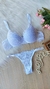 194 Conjunto Luxo em Renda Cilios com Sutiã de Aro Inteiro Calcinha Fio Dental
