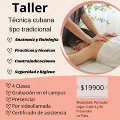 Taller de masaje de técnica cubana