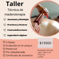 Taller de masajes con maderoterapia