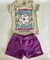 10462 BLUSA CINZA COM BERMUDA ROXA - comprar online
