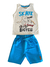 10538BLUSA CINZA COM BERMUDA AZUL - comprar online