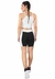 Cropped Alcinha Branco + Shorts Preto Com Branco Conjunto Fitness | REF: LX048 - Floriart Moda