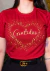 T-SHIRT FEMININA - GRATIDÃO CORAÇÃO PÉROLAS - COR VERMELHO na internet