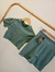 Conjunto Manguinha Short Canelado - Rops Brasil Moda Fitness