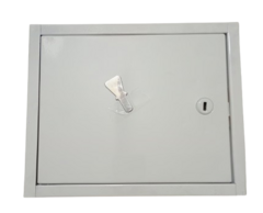 Puerta para llave de agua de 20x25 chapa epoxi blanca