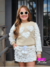 Conjunto Bege Moletom Short Saia Borboleta - Menina Inverno - comprar online