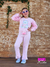 Conjunto de Malha Crepe com Calça Fler Rosa - Menina Jordão - comprar online