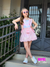 Conjunto Short Saia Balone Rosa - Menina Holográfica - comprar online