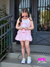 Conjunto Short Saia Balone Rosa - Menina Holográfica - Madel Kids | "Sempre blogueira”