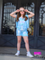Conjunto Short Azul - Menina Holográfica - comprar online