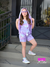 Conjunto Short Lilás - Menina Holográfica - Madel Kids | "Sempre blogueira”