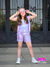 Conjunto Short Lilás - Menina Holográfica - loja online