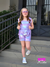 Imagem do Conjunto Short Lilás - Menina Holográfica
